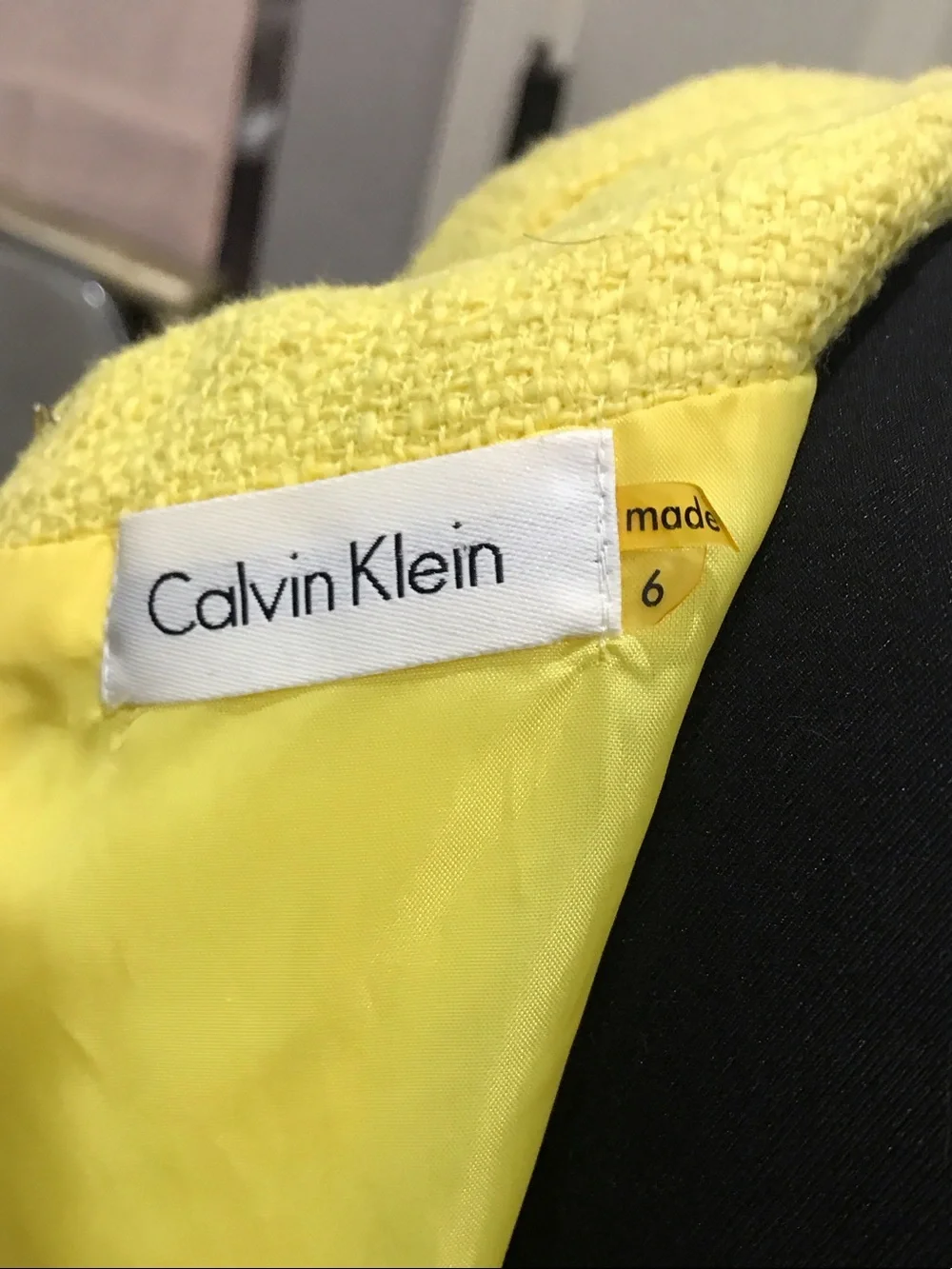 Calvin Klein Yellow Midi Shift Dress - Picture 4 of 8